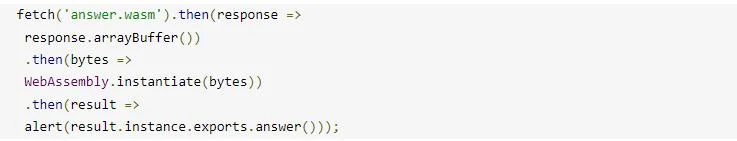 webassembly running in the browser